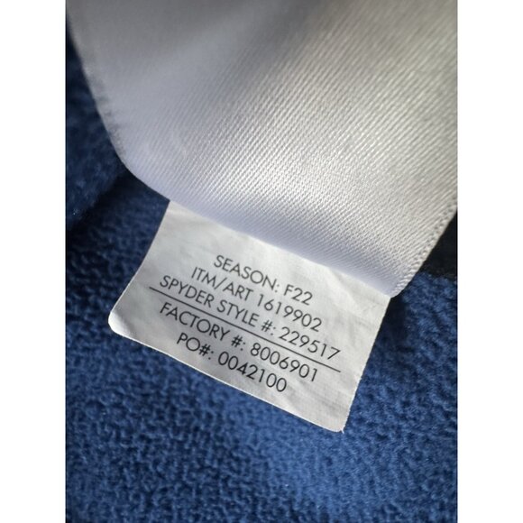 Spyder Men's Sz XL Blue & Black Half Zip Gait Knit Pullover Jacket - Picture 10 of 13